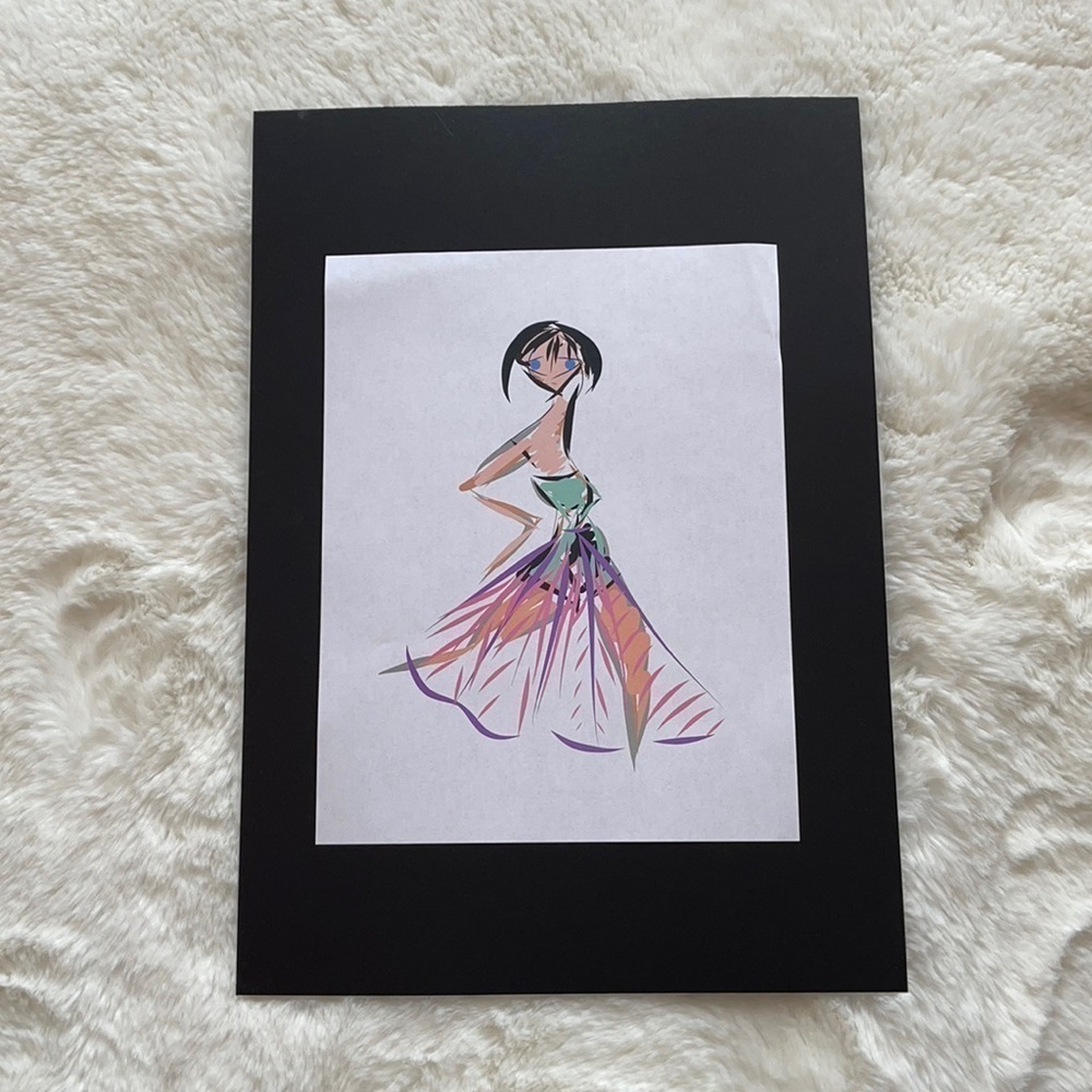 “Dance motion” title, by Sinta Margot, handmade digital book illustration print